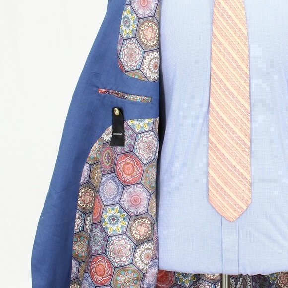 NEW Indochino 54XL 58x32 Blue Wool Two Button Full Suit R227 - Picture 9 of 13